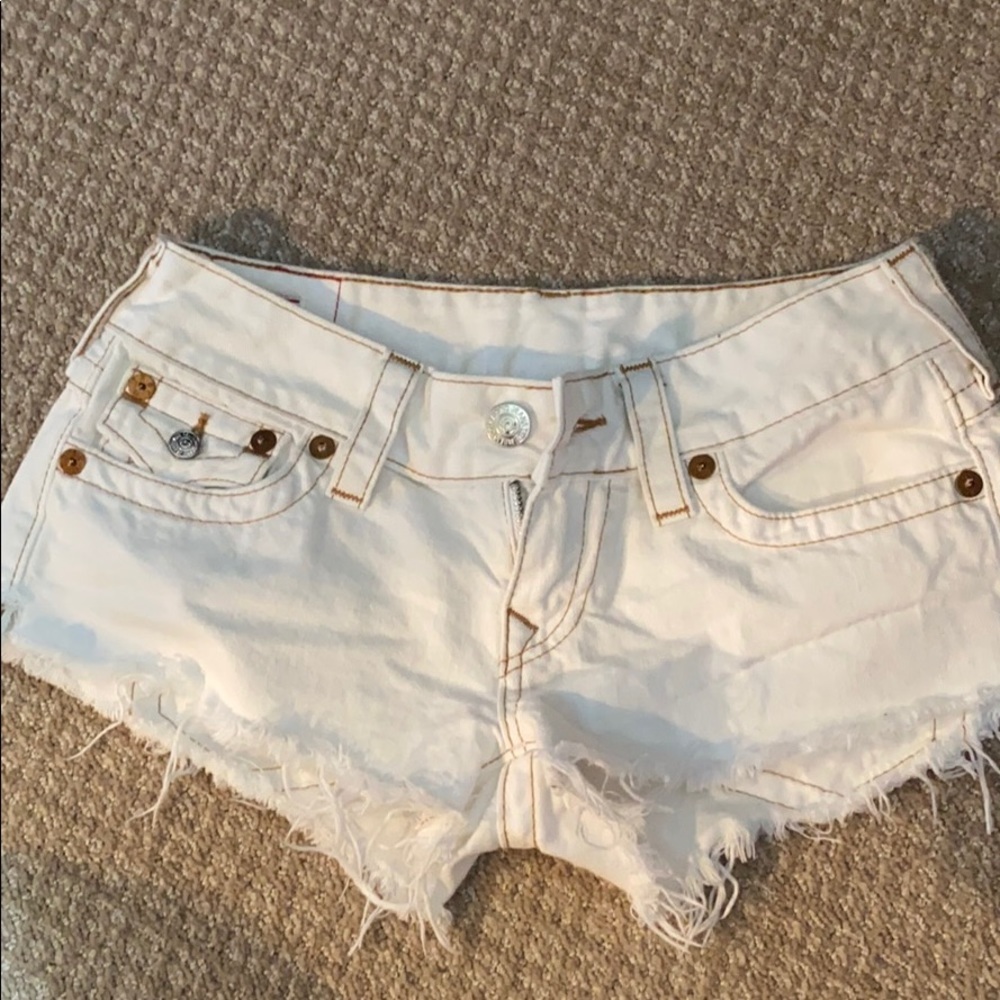 True religion NEW white jean shorts